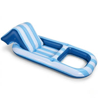Adventure Lab Adult Inflatable Pool Float with Adjustable Headrest & Cup Holder | Luxury Pool Lounger Raft for Sunbathing, Heavy Duty Swimming Pool Chair Beach, Lake & Summer Pool Relaxation