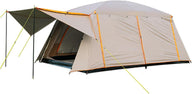 Adventure Lab Large Family Tent 6–10 Person | Double Layer Waterproof Cabin Tent with 2 Rooms, 3 Doors & 3 Windows | Straight Wall Design for Outdoor Camping, Picnic & Family Gathering
